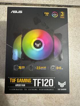 Tf120 Asus 195553317009 Tuf Gaming Argb Chassis Fan 3 Pack 3pin Customizable Leds