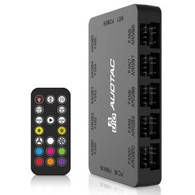 Auotac 746205393027 Argb Controller Pwm Fan Hub With Rf 3.95 X 2.25 0.65 Inches Black
