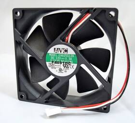C9025s12h Avc 80 Mm Cooling Fan With 3 Pin Connector - 12 V Dc 52 Cfm 2800 Rpm 7 Blad