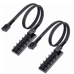 Ave-23fsx Averzella 2 Pack Cooling Fan 1 To 5 Hub All 4 Pin 16 Inches Way