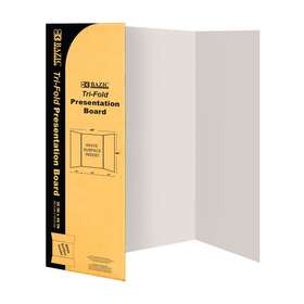 5033-24 Bangkit Bazic 36 Inch X 48 White Tri-fold Corrugated Presentation Board Case Of 24