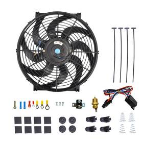 Mt005015 Batoneco 12 Inch Electric Radiator Cooling Fan Thermostat Wiring Switch Relay Kit 12v Coo