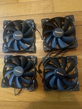 Puw2-12025-hr-pwm Be Quiet Pure Wings 2 Bq 120mm Case/radiator Fan Lot Of 4