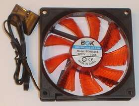 Bdh9025s Bok Red Led 90mm Brushless Dc Pc Case Fan Low Mikles