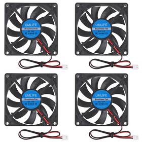 Branded 701715517578 4pcs Dc Coolng Fan 80x80x15mm 80mm 12v Dual Ball Bearing Brushless Case Coole