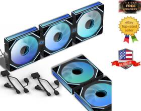 Branded 711181900880 Daisy Chain Case Fan 5 Pack 120mm Pc Rgb Fans Computer 5v 3-pin Conne