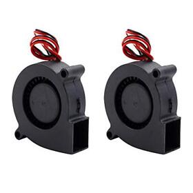Btmb 2pcs 12v Dc Blow Radial Cooling Fan Hotend For Rep Rap 3d Printer50x15mm