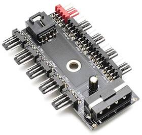 Buyminers.ca 619317822610 Chassis Fan Hub Cpu Cooling 10 Port 12 V Molex To Pwm Connector With 3 And 4 Pi