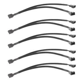 Buyminers.ca 756839797245 Pc Fan Splitter Extension Cable - 1 To 2 Pwm Compatible With 3 &