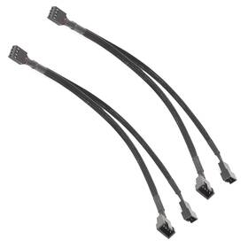 Fansplitter2 Buyminers.ca 2 Pack Pc Fan Splitter Extension Cable 1 To Pwm 3 And 4 Pin 10.5 Inch