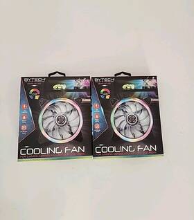 Bytech 805112093649 Lot 2 Usb Multi Color Cooling Fan For Gaming Consoles Laptops And More New