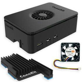 Canakit 682710972244 Pi 5 Case For Raspberry With Mega Heat Sink And Active Black