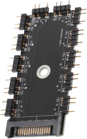 Oio047630l6t Caxusd 1set Professional Port Argb Hub For Pc Fans And Rgb Accessories Easy Black