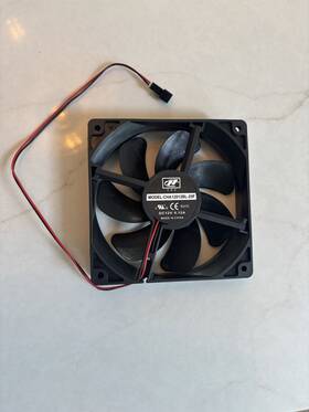 Cha12012bl-25f Chui 12v Black Plastic Case Fan