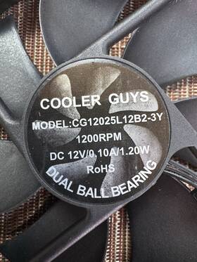 Cooler Guys Cg12025l12b2-3y 6 Pcs Ball Bearing Case Fans