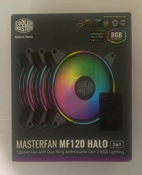 400-6187-400 Cooler Master New Masterfan Mf120 Halo Addressable Rgb 120mm Fan Duo-ring