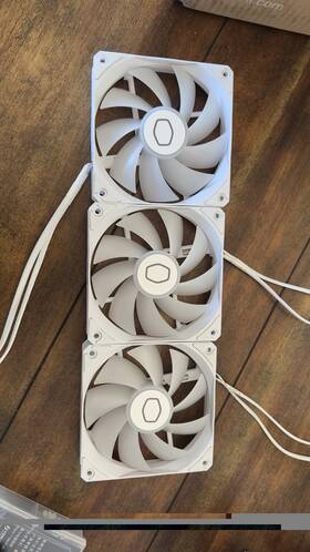 6501750rpm Cooler Master Fan 120mm Argb White X 3 Fans