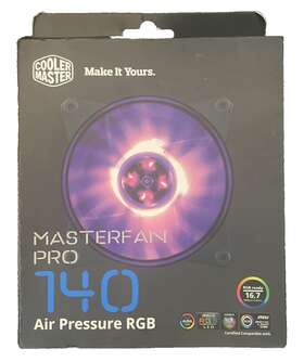 Cooler Master 884102032523 Air Flow Rgb Masterfan Pro 140 Pc Fan 140mm 1100rpm 0.4a 46.2cfm