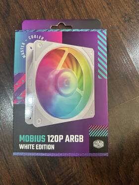 120p Cooler Master 884102104381 Mobius Argb 120mm Case Fan White Edition