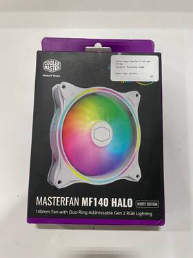 Mf140 Cooler Master 928968315117 Masterfan Halo White Edition Addressable Rgb 140mm Fan