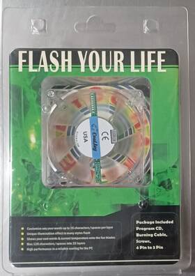 Ef4-80 Cooljag Coolest Mini Led Flash Fan - Programmable 80mm Retail Package