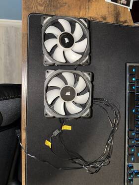 31-004948 Corsair 120mm Rgb Case Fans Set Of 2 Black White 4-pin Connector