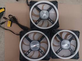 31007273 Corsair 3 Rgb Fans New 120mm Case Fan 12v Dc 4 Pin 0.3a