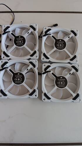 31007474 Corsair 4 Rgb Fans New 120mm Case Fan 12v Dc Pin 0.30a