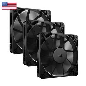 Corsair B0d49qx74s Rs120 120mm Pwm Fans Daisy-chain Connection Low-noise Magnetic Dome