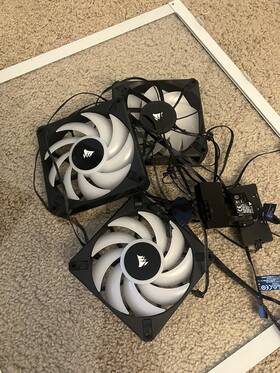Co-9050141-ww Corsair 120mm Rgb Case Fans Set Of 3 With Controller Hub For Pc