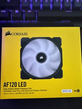 Co-9050145-ww Corsair Af120 120mm Case Fan - Black White Led