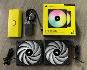 Co-9050156-ww Corsair Icue Af140 Rgb Elite 140mm Case Fan - Black 2-pack Lighting Node Core