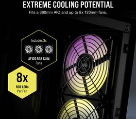 Co-9050163-ww Corsair Af120 Slim Rgb Pwm Fans X3 With Icue Controller And Pwn Fan Hub
