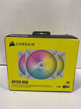 Co-9050169-ww Corsair Ar120 Rgb White 120mm Argb-fans 6 Pack Lighting Node Pro Used
