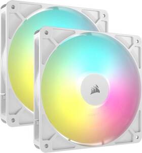 Co-9050187-ww Corsair Rs140 Argb 140mm White Pwm Fans 2-pack Used Boxed Working