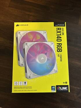 Co-9051024-ww Corsair Icue Link Rx140 Rgb 140mm Fans - Starter Kit White 2x
