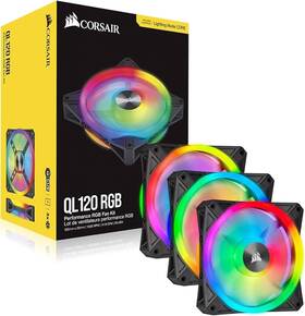E322501610b22 Corsair Ql120 Rgb 120mm Cooling Case Fan Super Chilled - 3 Pack Hub