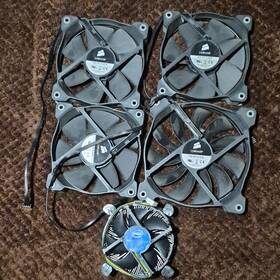 E97379-003 Corsair Intel Case Fans 4-pin 12v Black Plastic