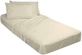 Cotssab4pc400tc Cottington Lane 012 Ivory Solid Cot Sheets Set 30 Inch X 75 - 4 Pcs 400 Tc With 6 Deep Pocke