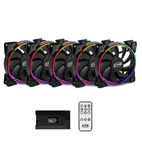 Cp3 Rgb Fans 120mm 5 Pack Addressable Pc Case Dual Lighting Loop Quiet