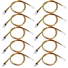 901-ec Create Idea 10pcs Pc Fan Power Extension Cable 30cm 3-pin Male Plug To Female