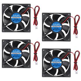 8025 D-flife 701715473430 4pcs Cooling Fan 80x80x25mm Dc 24v Cooler Brushless 80mm
