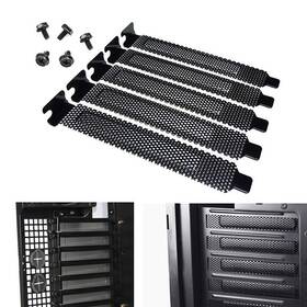 Lysb00rls4dhk-cmptraccs Daier 5pcs Black Pci Slot Cover Dust Filter Blanking Plate Hard Steel With Screw