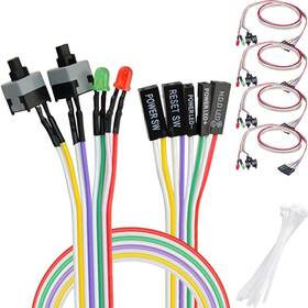 We-da-255 Daokai Pc Desktop Case Off/on/reset/hdd Switch 5-pack With Led Indicators