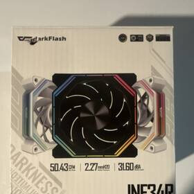 Df-inf34-r3brk Darkflash Inf34r Reverse Blade Rgb 120mm Pwm Hydro Bearing Case Fan 3-pack