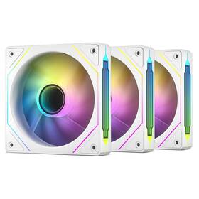 F120-wt Darkrock F120 3in1 120mm Infinite Mirror Design Case Fans With 24 Led Lights Pwm