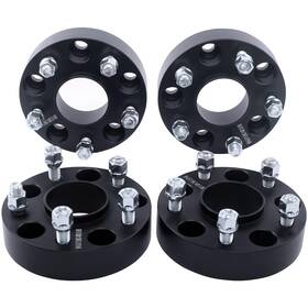 1001-001012-4541 Dcvamous 4pc Black 5x4.75 Hubcentric Wheel Spacers 1.5 Inch With 12x1.5 Studs