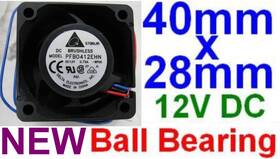 121009620251027000002 Delta 2pk Ball Bearing 40mm 20mm Pfb0412ehn-bf00 12vdc/12v Fan/cooler 4028 3wire