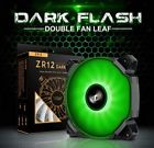 Df-zr12-gn Dark Flash Darkflash Dual Blade Green Led Computer Pc Cpu