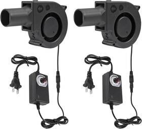 Dorhea 445047875861 2pcs 97mm X 33mm Bbq Fan 12v Blower With 110v/120v Variable Speed Controller